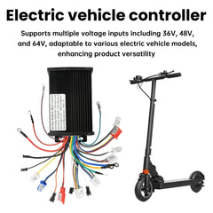 36V 48V 64V 450W 22-25A Electric Scooter E-Bike Sine Wave Brushless Motor Controller Triple-Mode Silent HY3208 MOS Transistor