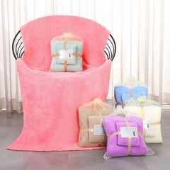 2PC Oversized Bath Towels Set Super Soft Highly Absorbent Quick-drying Coral Velvet Bath Towel For Adults Hotel & Spa Use