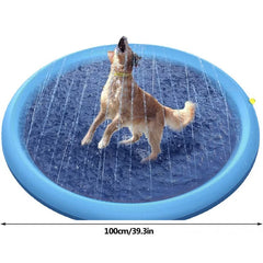 65/100cm Thickened Dog Spray Water Play Mat Cat Playmat Letter Dolphin