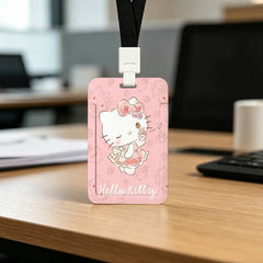 Cute Cat H-Hello K-Kitty NFC Contactless Sliding Card Sleeve For Student Cards, Bus Cards, ID Cards, And Work Permits