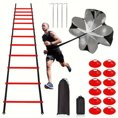 1set Football Soccer Training Equipment Fitness Speed Training Resistant Parachute Chute Running Umbrella