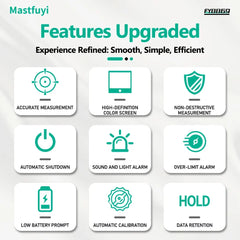 MASTFUYI Pinless Moisture Meter, Water Leak Finder, Non-Invasive Ball Sensor for Wood, Drywall, Flooring in Homes & RVs