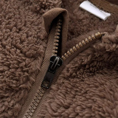 Pudcoco Infant Baby Jumpsuit Long Sleeve Hooded Zipper Closure Winter Romper Clothes for Boys Girls 0-12M