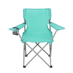 Quad Folding Camp Chair with Cup Holder, Green Sea