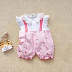 3-18 Month Baby Summer Clothes Rompers Girls Overalls Short Sleeve
