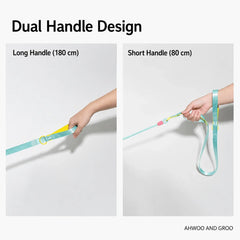 Double Handle Pet Dog Training Round Rope Light Weight Nylon P Chain Adjustable for Small Medium Dogs Walking Leash Pet Supplies
