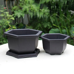 Rectangular Bonsai Training Pots Plastic Flowerpot with Drainage Tray Succulent Plants Pot Bonsai Plants Growing Pots Home Decor