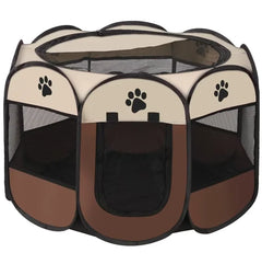 Foldable Pet Tent Kennel Cat Delivery Room Octagonal Fence Puppy Shelter Detachable Summer Pet Tent Outdoor Cat Cage Dog Fences