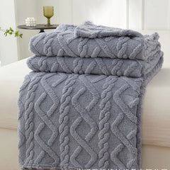 New Winter Coral Fleece Blankets Home Cozy Office Sofa Blanket Warm Nap Throw Blanket Travel Textile Fleece Thick Warm Blankets