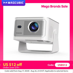 Magcubic Android 14 900ANSI Projector Auto Focus Native 1080P Support 8K With Wifi6 BT5.4 Portable Movie Outdoor HY350Max