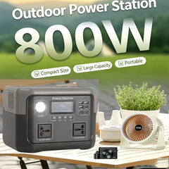 New 800W Portable Power Station 600W/800W 589WH Solar Generator Backup Power Bank for Outdoor Camping, Home Emergency, RV Travel