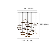 Designer Log Craft LED Ceiling Chandelier Living Room Tearoom Kitchen Table Lamps Bedroom Home Decoration Lighting Stair Lights