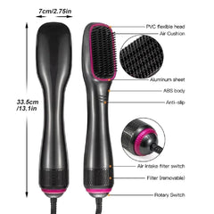 1PCS Hair Dryer Brush Blow Dryer Brush Straightener, 3-in-1 1200w