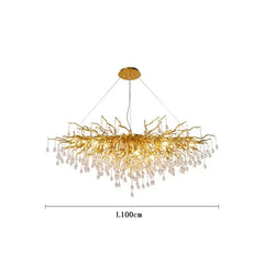 American Luxury Crystal Ceiling Chandelier Modern Art Living Dining Bedroom Hanging Lamp Hotel Hall Home Decor Pendant Lights