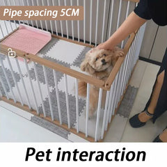 68CM in High Dog Fence Barrier Indoor DIY Poodle Teddy Fences Freely Combined Thickened Rabbit Cage Spliced Pet Guardrails