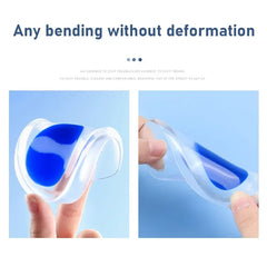 Silicone Gel Insoles Pain Cushion Bone Spurs Pain Relief Heel Cushion Thickened Soft Half Heel Insole Pad Height Increase