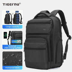 Tigernu Anti Theft Men Backpacks USB Charger Mochila 15.6inch Laptop Backpack Travel Backpacks Casual College Schoolbag Knapsack