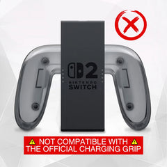 PlayVital Solid Color Protective Case for Nintendo Switch 2, Anti-Scratches Hard Shell Dockable Grip Cover with  Foldable Stand