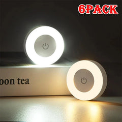 1-6pcs Energy Saving LED Night Lights Touch Sensor 3 Color Dimmable