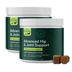 Advanced Dog Hip and Joint Supplement with Glucosamine, Omega 3 & MSM - 60 Pork Flavored Chews for Small and Medium Dog Breeds
