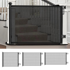 Automatic Pet Mesh Isolation Net Retractable Pet Gate For Kid Dog Fence Easy Install Pet Gate For Stairs Doorways Outdoor