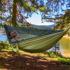 Camping Hammock with Mosquito Net, Portable Outdoor Hammock with
