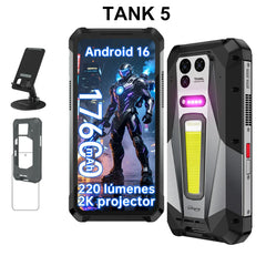Unihertz 8849 TANK 5 Rugged Smartphone - World's First 2K Projector 9400e CPU 3K AMOLED 18GB+512GB 17600mAh Support eSIM WiFi 7