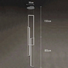Modern ring stairs led lights pendant light lamps for living room led Chandeliers for dining room hanging light indoor lighting