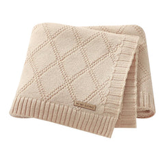 Newborn Baby Swaddle Wrap Blankets for Stroller 90*70cm Knitted Infant Boys & Girls Solid Receiving Blanket Toddler Throw Quilts