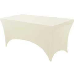 Spandex Tablecloth Tight Fitted Washable and Wrinkle Resistant Stretch Rectangular Patio Table Cover for Event Wedding Parties