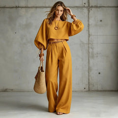 Summer and Autumn New Casual Women's Wear in Europe, America, and Europe Large Loose Cotton Hemp Casual Pants