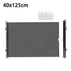 Retractable Pet Fence Barrier Folding with Universal Hooks Pet Safety Gate Easy Installation Pet Isolation Gate