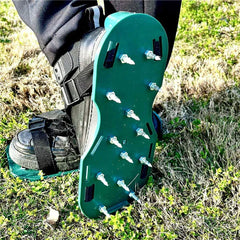 Premium Lawn Aerator Shoes - 5cm Steel Spike Nail Design for Soil Aeration & Grass Cultivating | Self-Leveling Garden Yard Tool