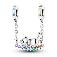 Charms Bead 925 Sterling Silver Pink Butterfly Luminous Firefly Dangle