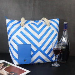 Portable Beach Wine Tote Bag with Hidden Dispenser Insulated Large Cooler Bag with Bladder