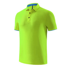 Quick Dry Men's Sports Polo Shirt Golf Wear Summer Gym Fitness Training Clothing Comfortable Breathable Shirts