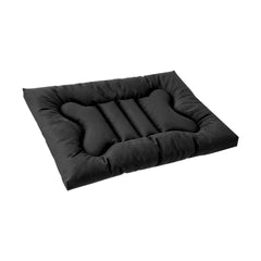 NEWEST Chew Proof Dog Bed, Indestructible for Large Size Durable Dog Crate Pad, Waterproof & Washable Tough Kennel Pet Mats, Suitable for Aggressive Chewers (Black, L-35*22in)