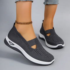 Spring new women's sports shoes, fashionable, breathable, lightweight, non-slip, wear-resistant, casual sports shoes, flat shoes