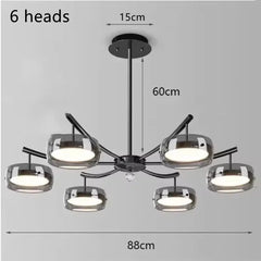 Nordic Minimalist Glass Pendant Lights Dimmable Table Dining Room Kitchen Island Ceiling Chandelier Indoor Lighting Fixture