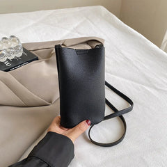 New Women Handbags Female Pu Leather Hasp Shoulder Bags Large Capacity Crossbody Bags for Women Solid Flap Portable Phone Purse