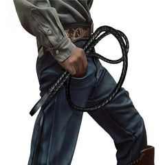 Unisex Universal 70" Faux Leather Cowboy Whip Vintage Ringmaster Whip Costume Accessory Halloween Party Prop Role Play Gift
