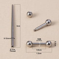 Sterile Body Piercing Tool Kit Surgical Steel Piercing Needles Clamp Pliers Gloves Set Pull Pin Lead Tool Lip Nose Belly Jewelry