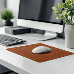 2pack Leather Mouse Pad with Stitched Edge for Laptop Computer PC Personality Desings Office Mouse Mat Pad 20X25CM