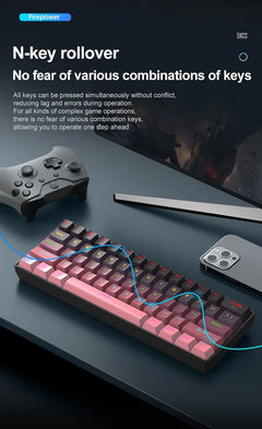 APAYADO™ 60% Mini Mechanical RGB Keyboard & Mouse Kit – Red Switches, 7200 DPI, Phantom RGB | FlipStylez LLC®