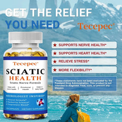 Relieve Sciatica Capsules - Relieve Pain, Improve Flexibility, Support Nerve and Joint Health, Relax Muscles