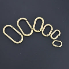 5pcs Metal Oval O Ring Spring Clasp Openable Round Carabiner Keychain Clips Hook Dog Chain DIY Jewelry Buckle