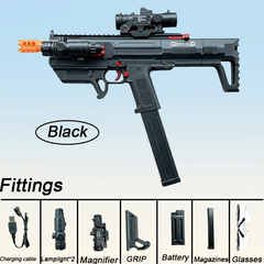 Rechargeable electric toy gun, equipped with a scope and bullet magazine - high performance - power air gun/RPG-style rifle, rea