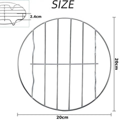 6/7/8 Inch Round Cooling Rack Stainless Steel Cooking Steaming Roasting Rack for Oven Pot Air fryer Pressure Cooker Cake Pan