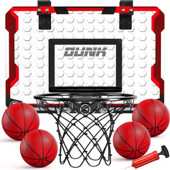 LED light electronic wall mounted basketball hoop, water pool home basketball hoop with 4 basketballs, family party game supplie