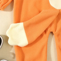 Cartoon Blue Orange Dog Costume For Toddler Baby Boys Girls Halloween Costume Hooded Ear Tail Jumpsuit